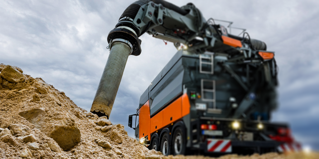 Aspiratrice sur chantier